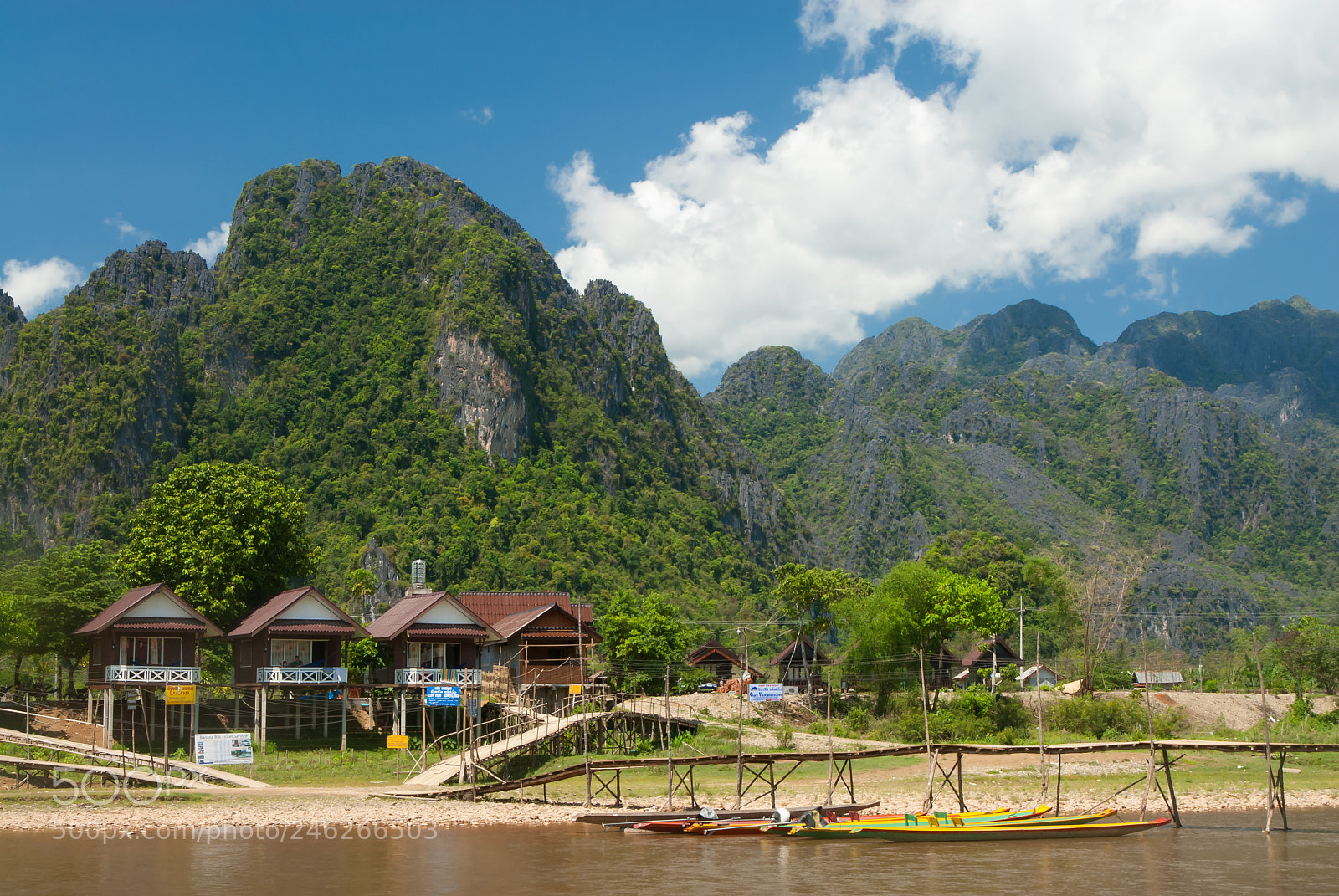 Nikon D200 sample photo. Vang vieng riverside photography