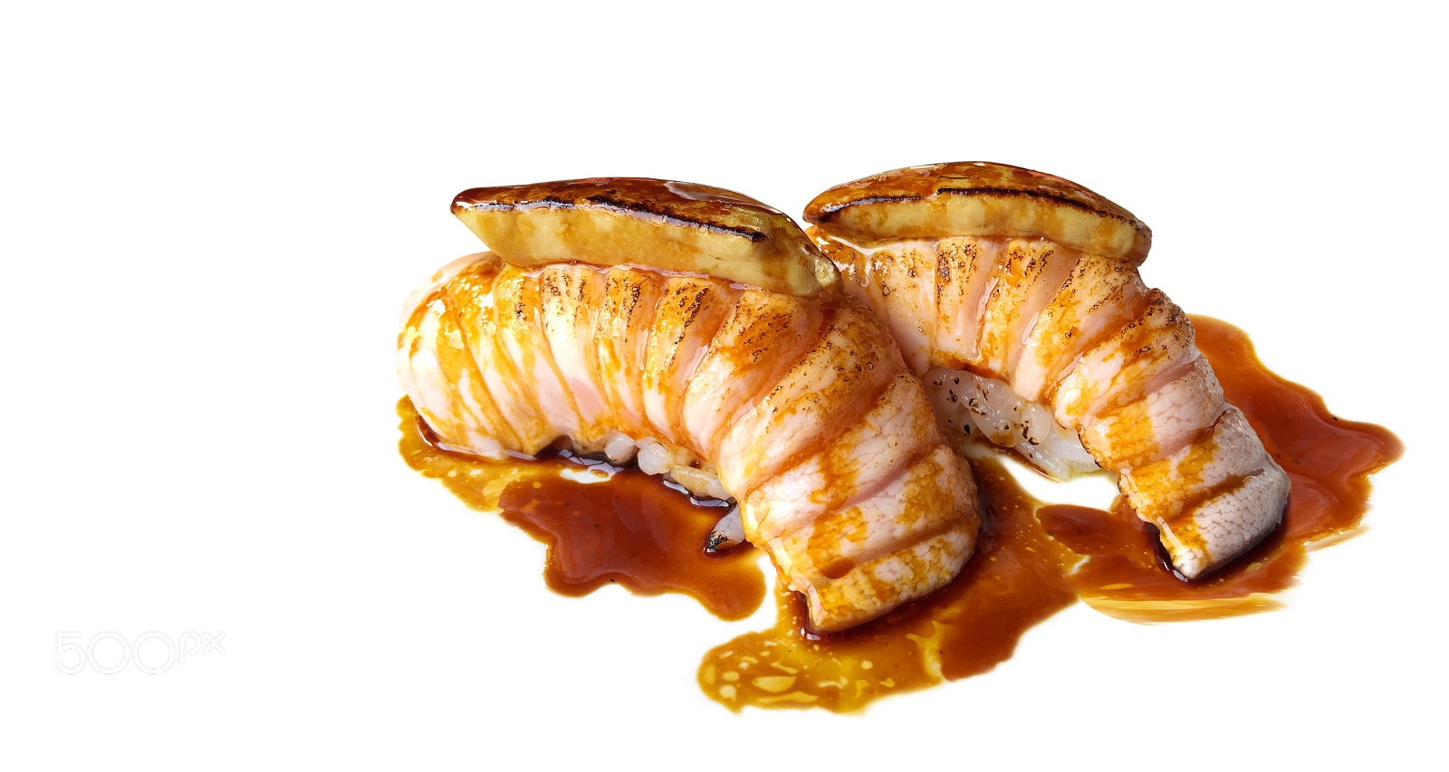 Apple iPhone 6 sample photo. Salmon foie gras sushi photography