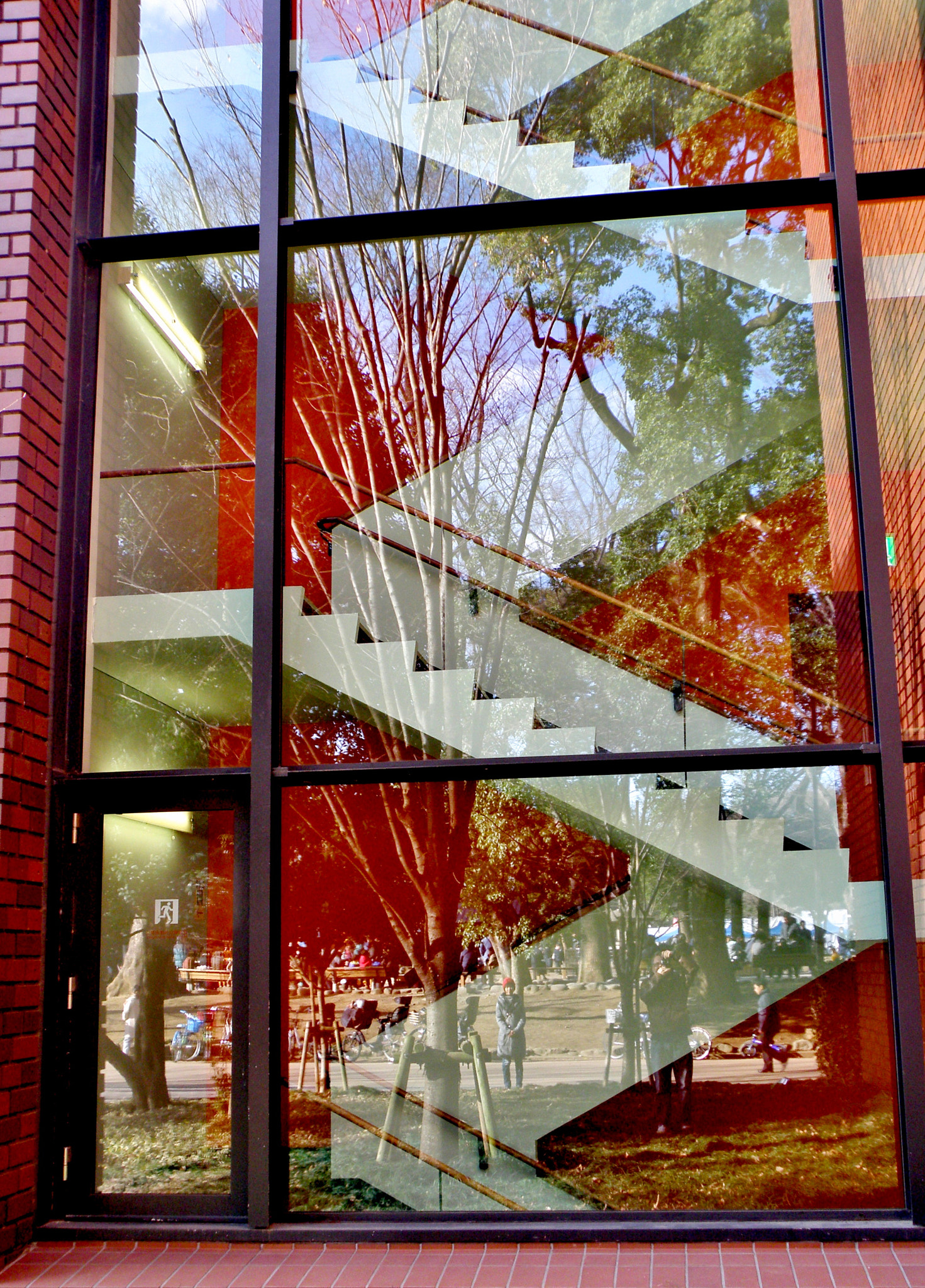 Olympus SP570UZ sample photo. Reflection of the stairs photography