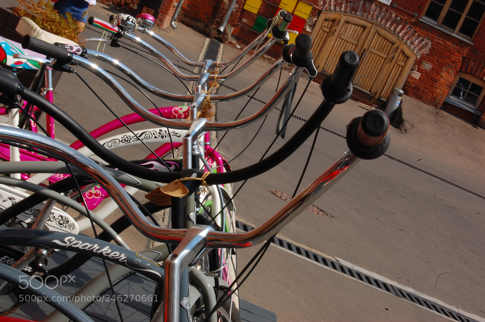 Nikon D40 sample photo. Bicycle row photography