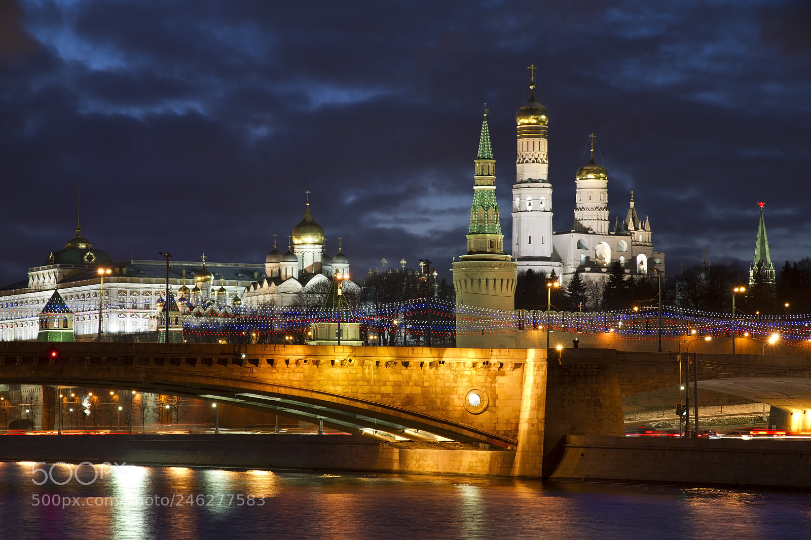 Canon EOS 7D sample photo. Moscow view at night photography