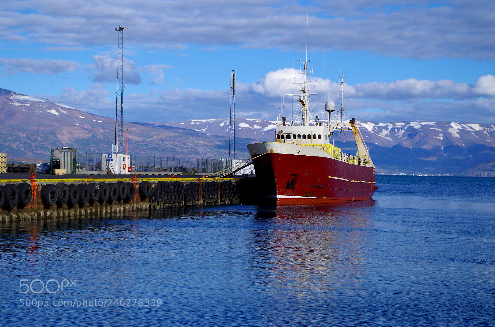 Pentax K-500 sample photo. Fishing ship in the photography