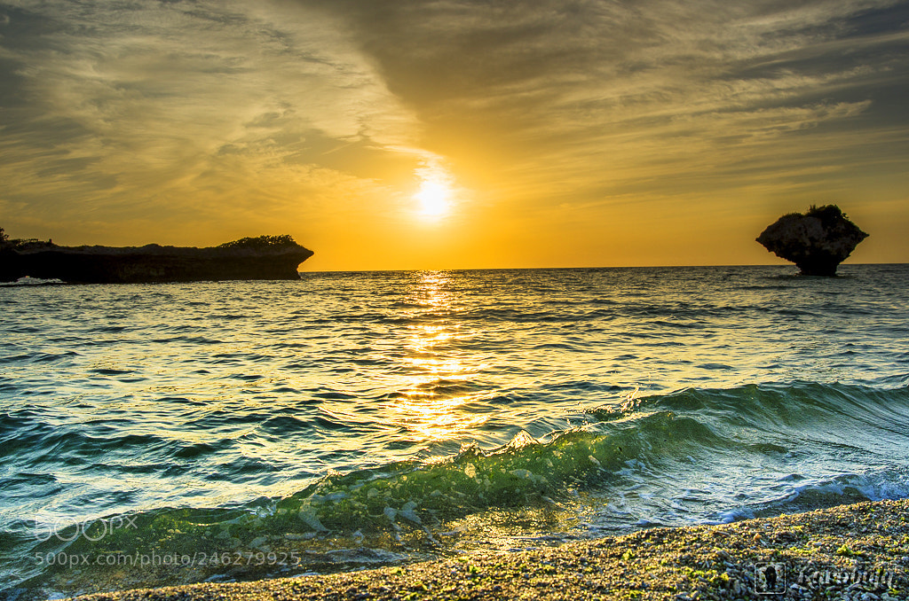 Pentax K-5 II sample photo. Sunset in okinawa photography