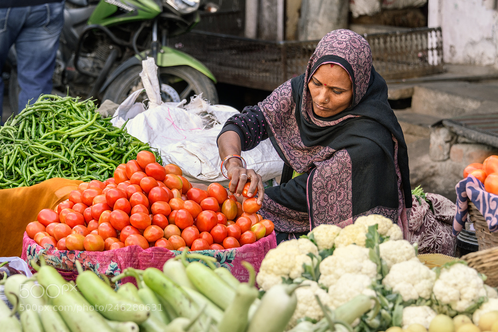 Nikon D850 sample photo. Vegetable vendor photography