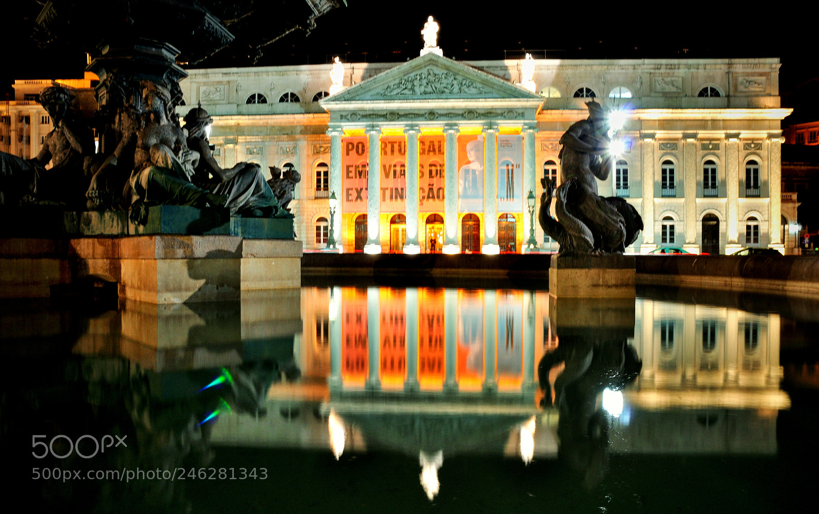 Nikon D5000 sample photo. Teatro nacional d. maria photography
