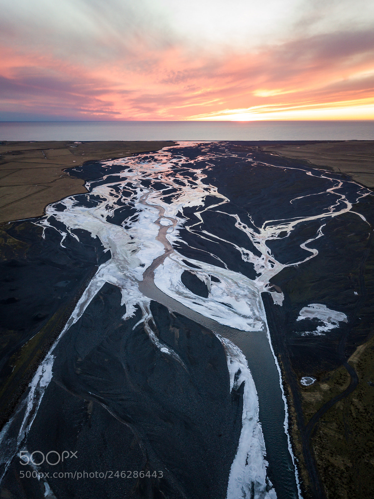 DJI FC220 sample photo. River sunset photography