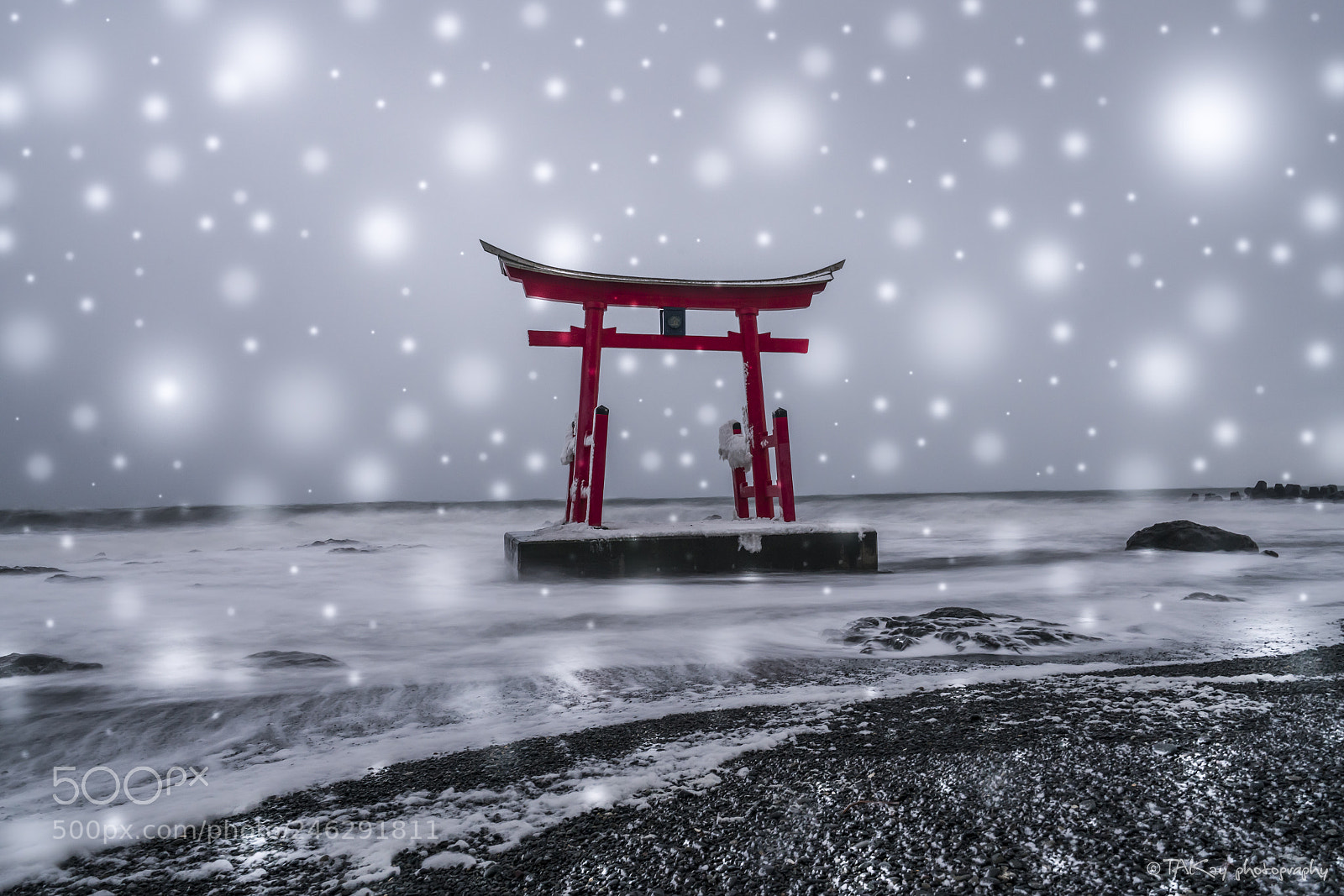 Sony a7R II sample photo. Snow shrine photography