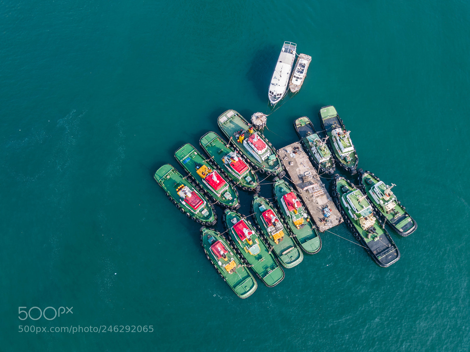 DJI FC220 sample photo. Boat station photography