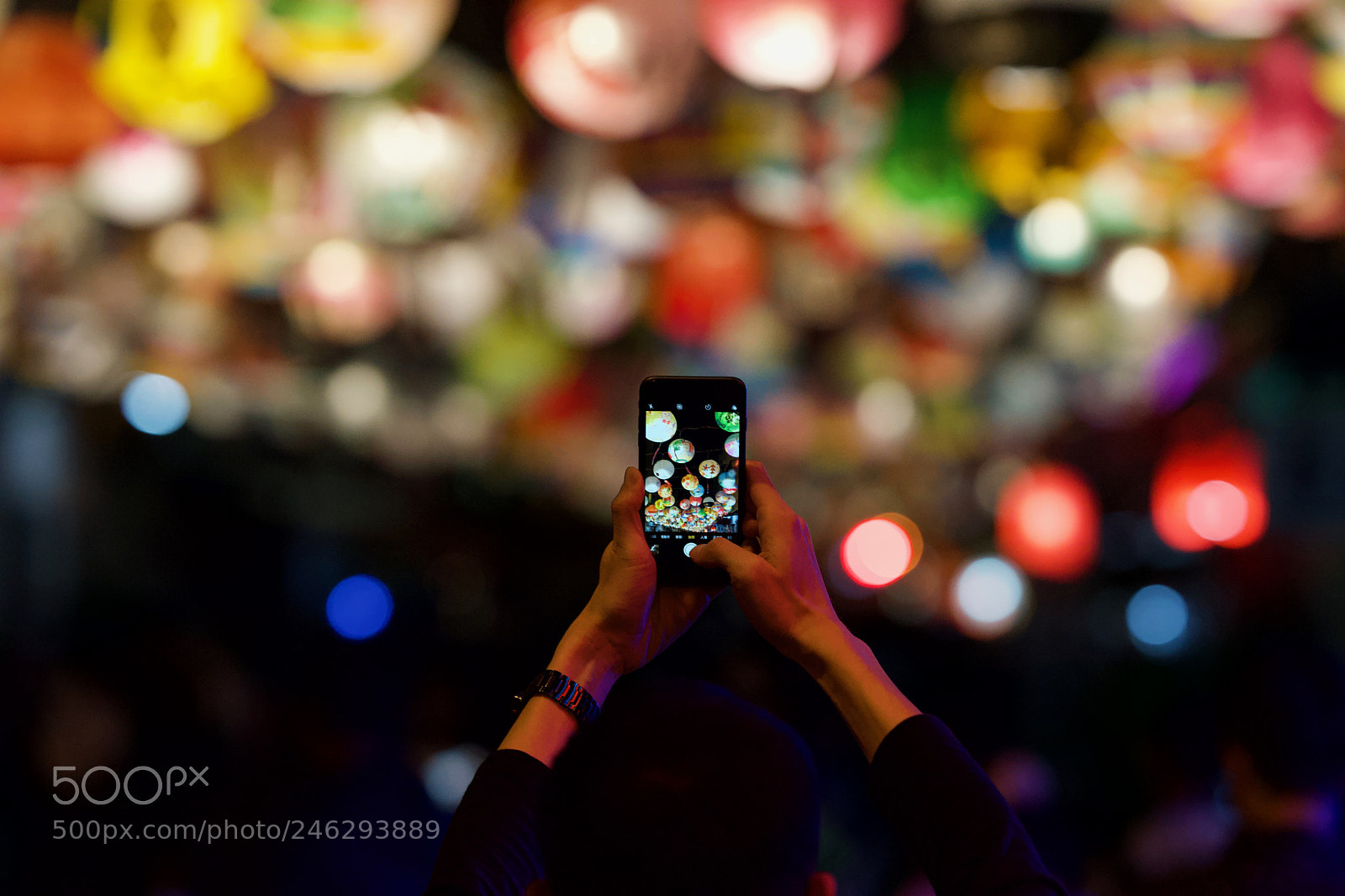 Sony a7 sample photo. Lanterns in the night photography