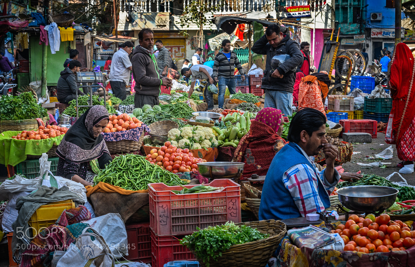 Nikon D850 sample photo. Udaipur vegetable market photography