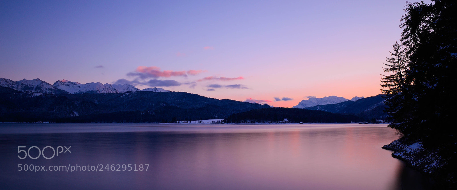 Nikon D5100 sample photo. Sunset at lake walchensee photography