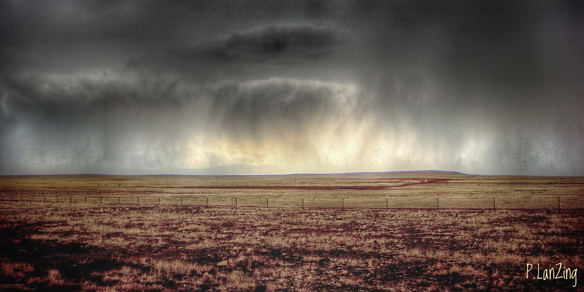 Sony DSC-T100 sample photo. Rain curtain, near las vegas, new mexico photography