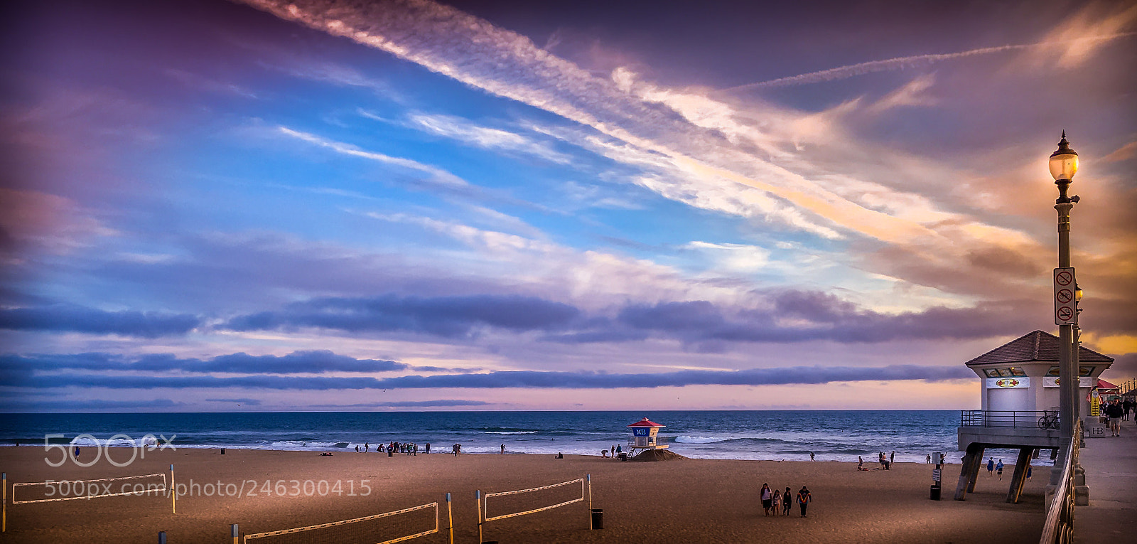 Apple iPhone 6s sample photo. Sunset at huntington beach photography