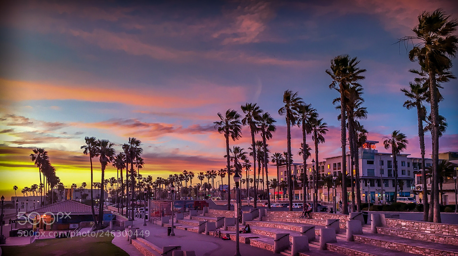 Apple iPhone 6s sample photo. Sunset at huntington beach photography