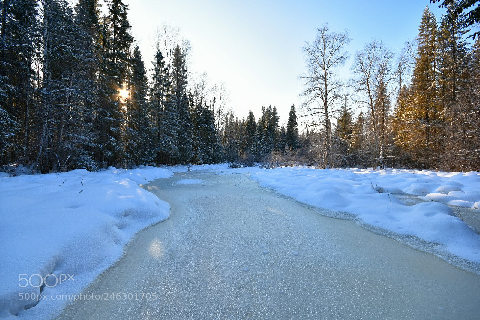 Nikon D3400 sample photo. Замерзшая река photography