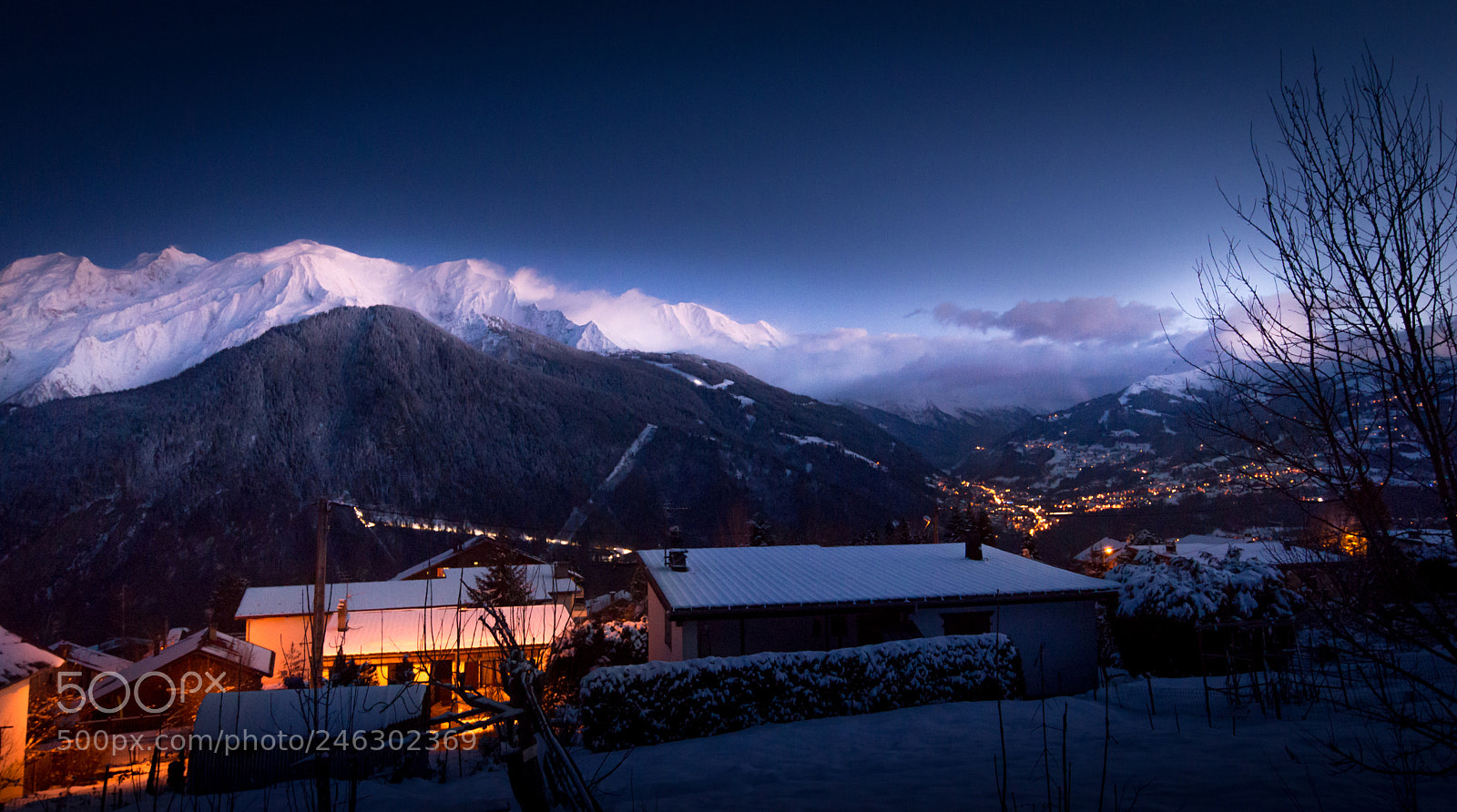 Nikon D610 sample photo. Sunset on the mont-blanc photography