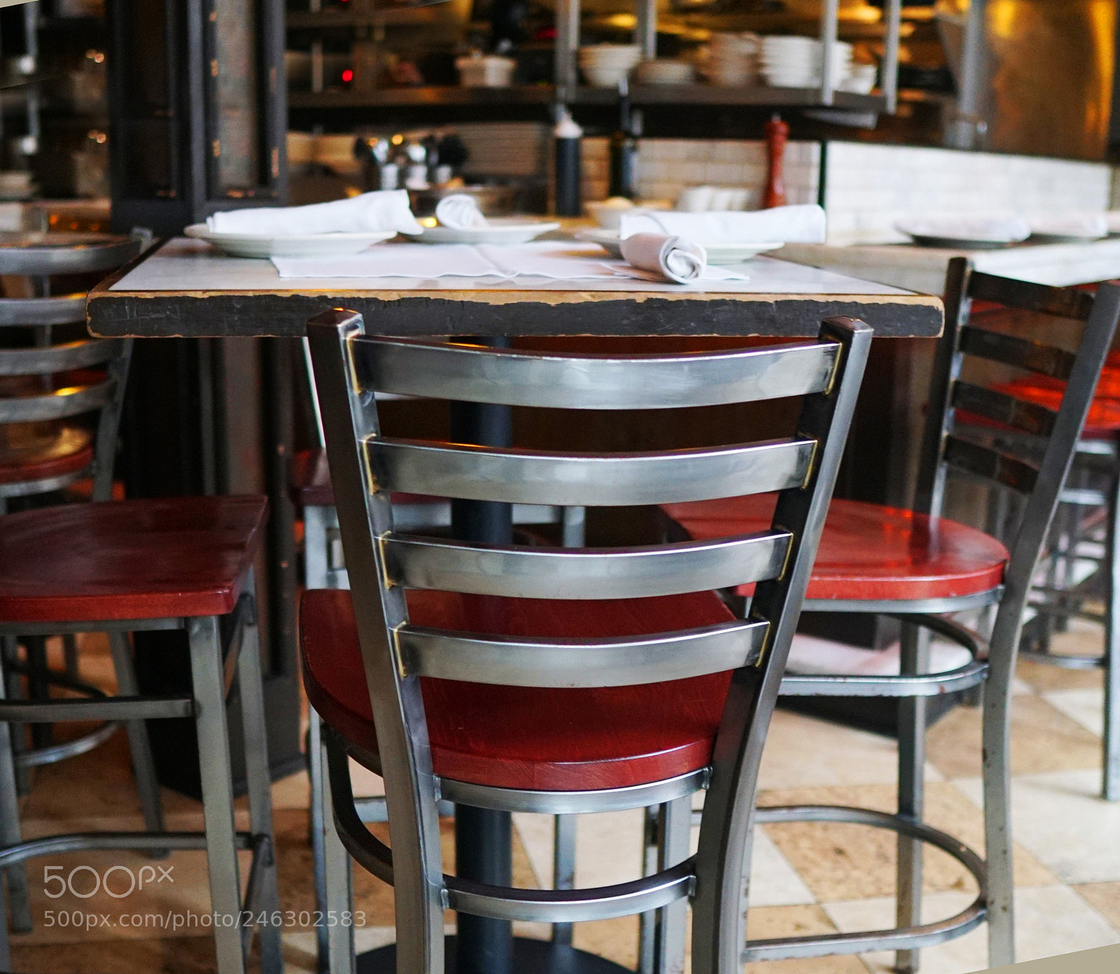 Sony a6500 sample photo. Stainless steel chairs in photography