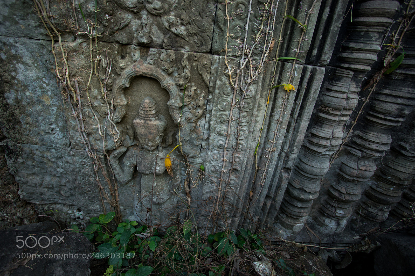 Sony a7 II sample photo. Lost apsara angkor photography
