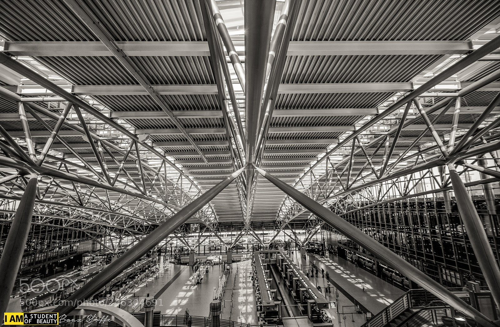 Nikon D7100 sample photo. Hamburg flughafen, b&w photography