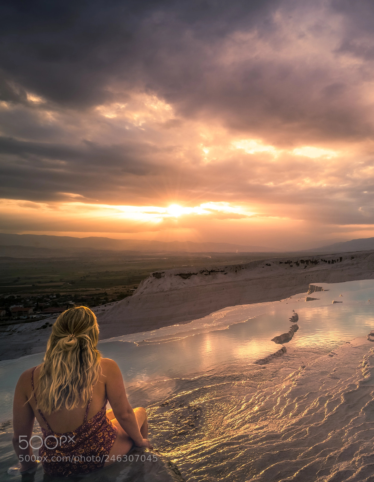 Sony a7R II sample photo. Sunset in pamukkale photography