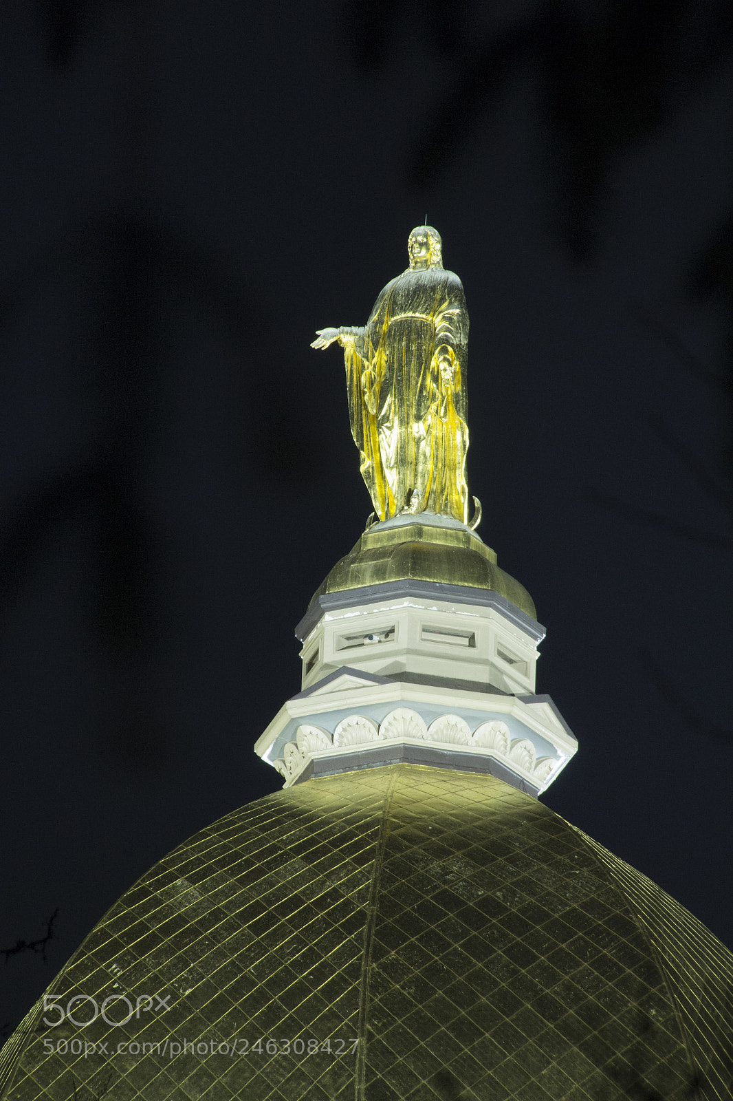Canon EOS 1200D (EOS Rebel T5 / EOS Kiss X70 / EOS Hi) sample photo. Golden dome at night photography