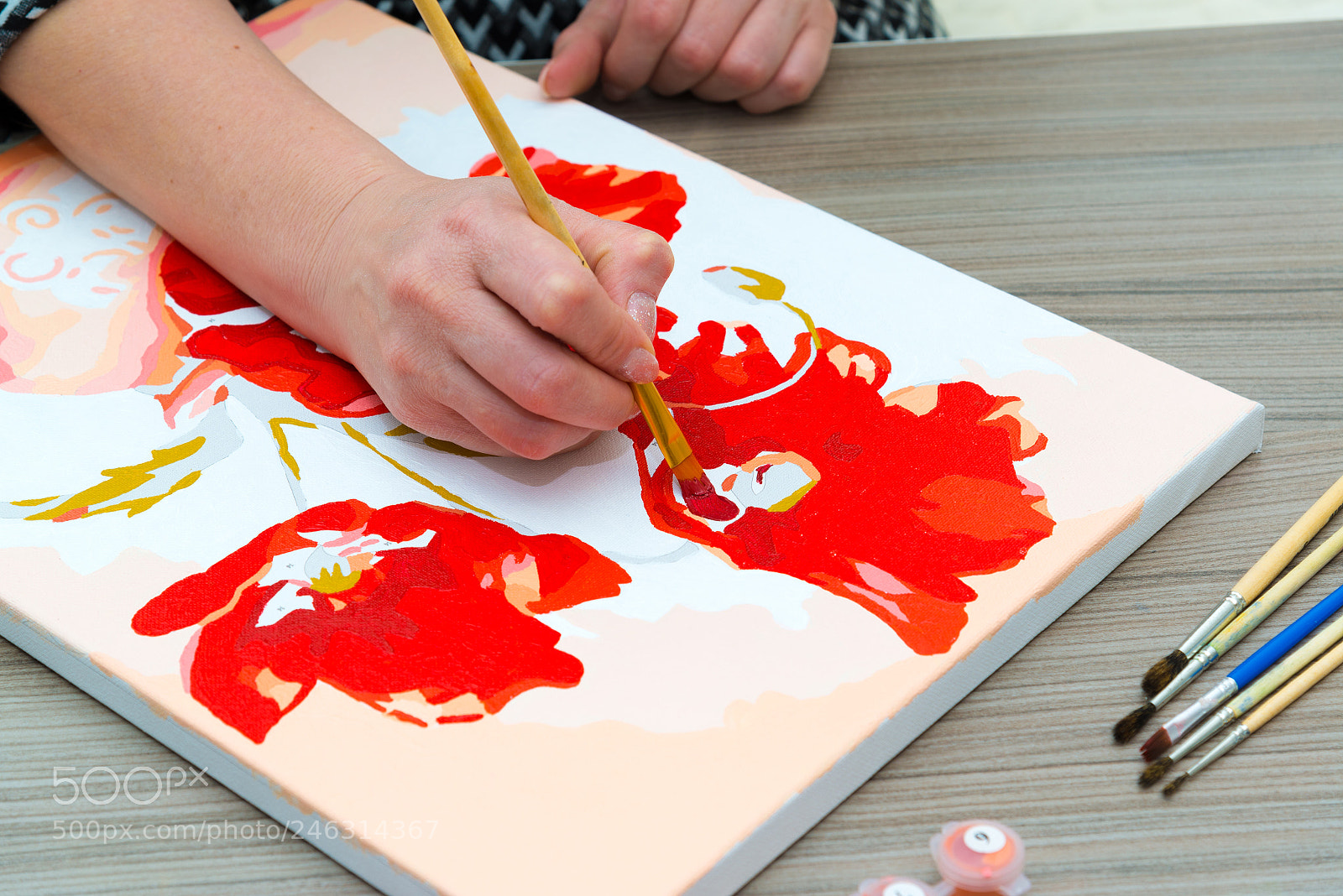 Nikon D600 sample photo. Woman draws a painting photography