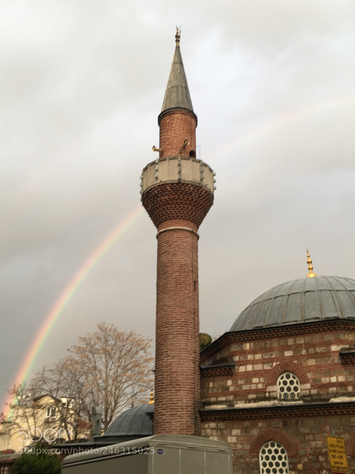 Apple iPhone 6s Plus sample photo. Mosque with rainbow İstanbul photography