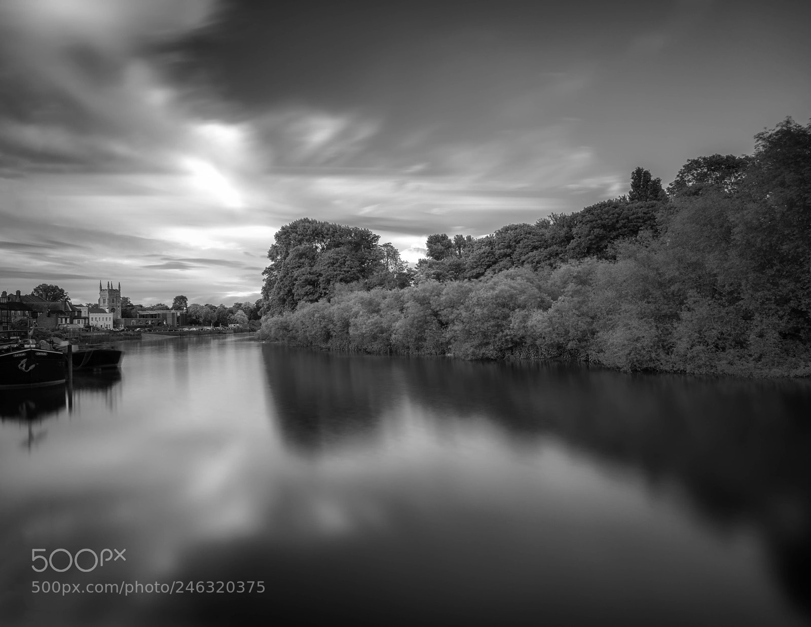 Sony a7R II sample photo. Isleworth riverside monochrome photography