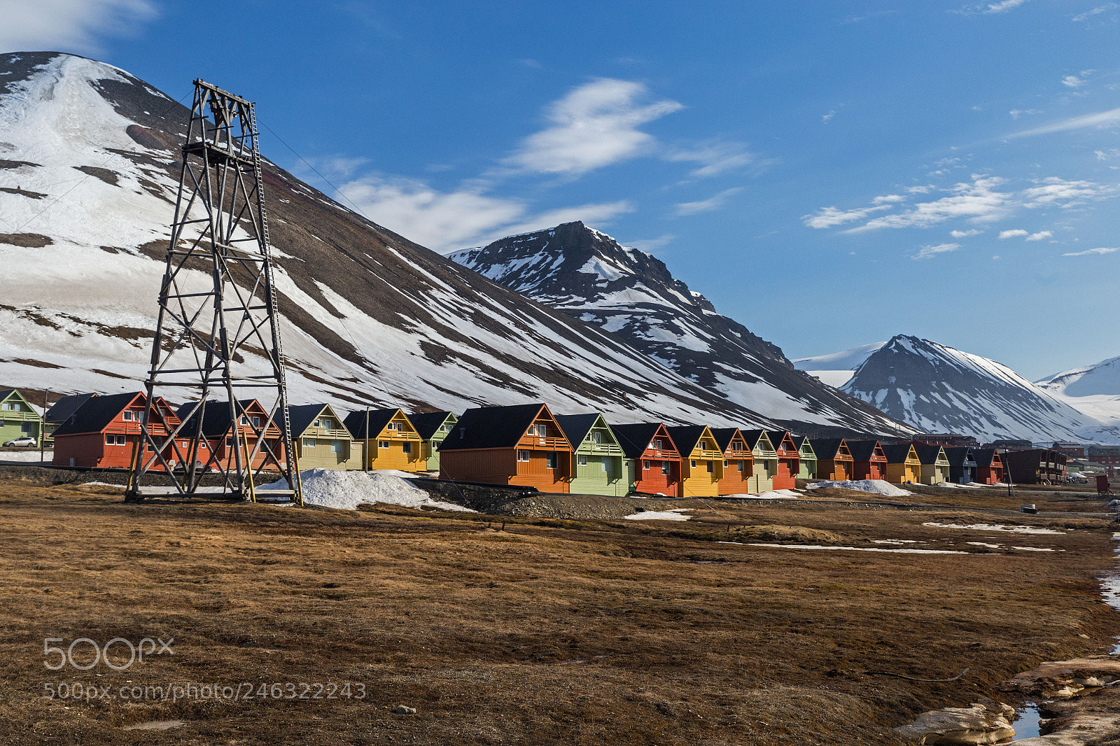 Canon EOS 6D sample photo. Colourful houses in longyearbyen photography