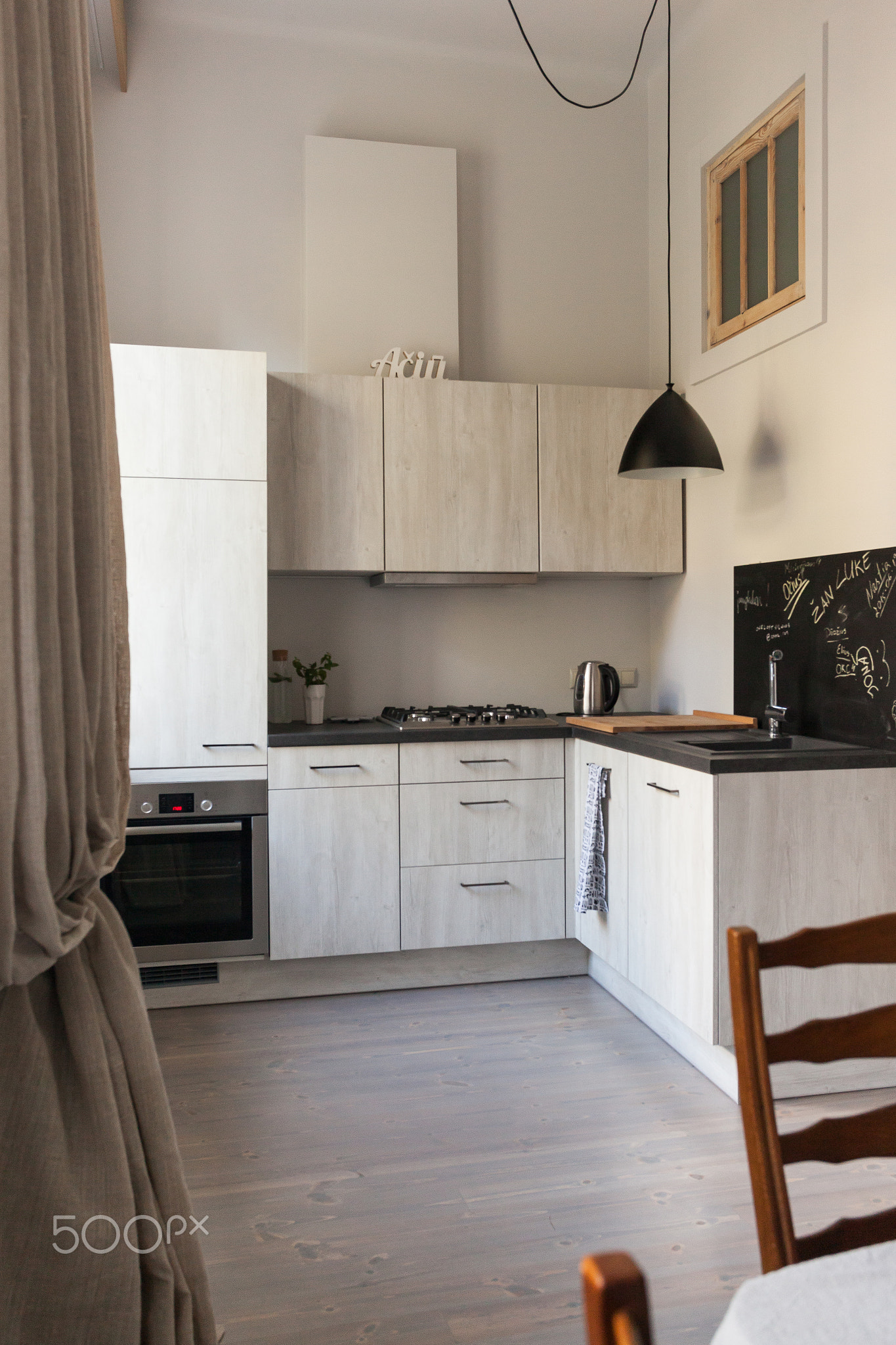 Kitchen interior in the modern apartment