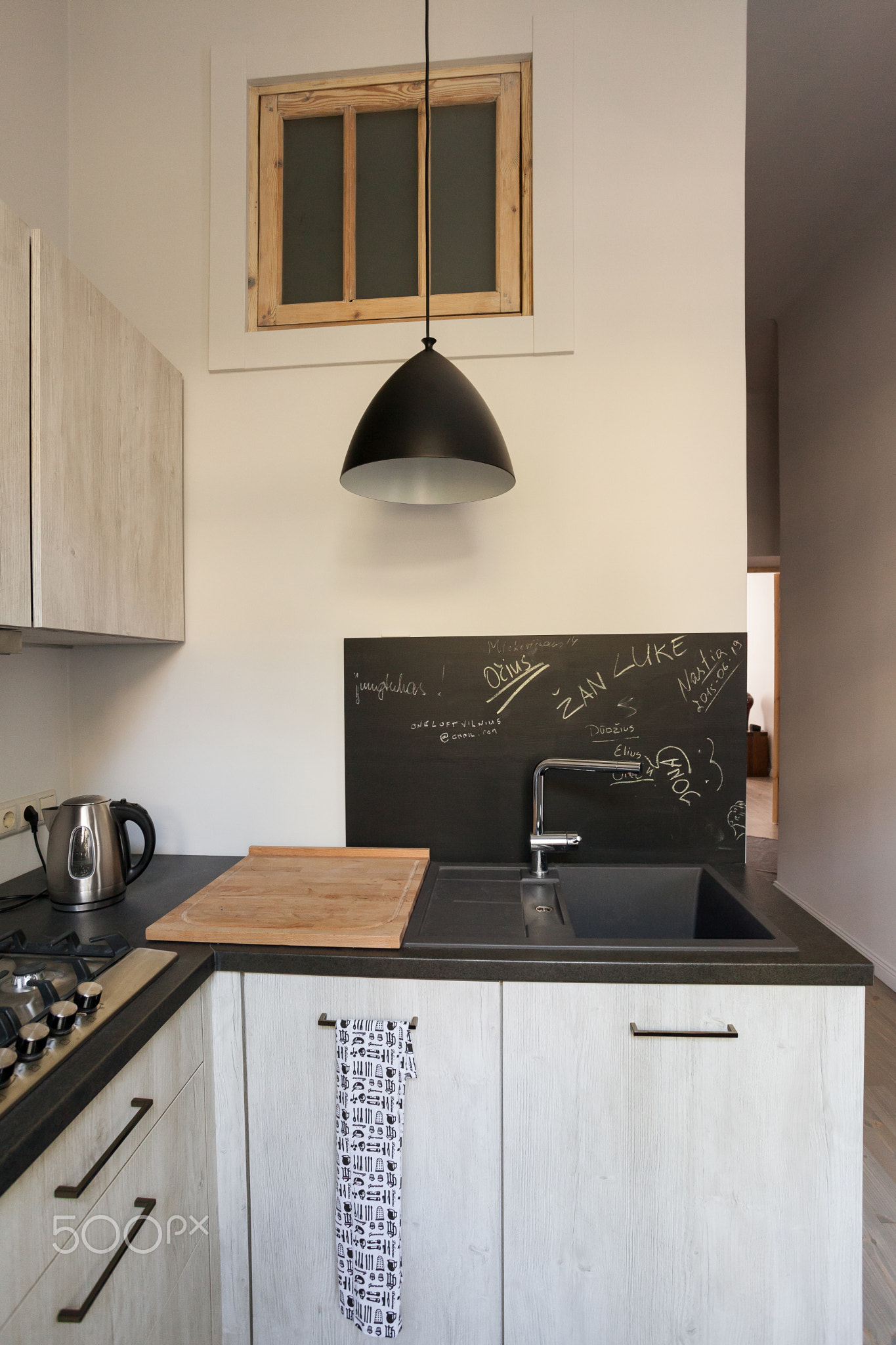 Kitchen interior in the modern apartment