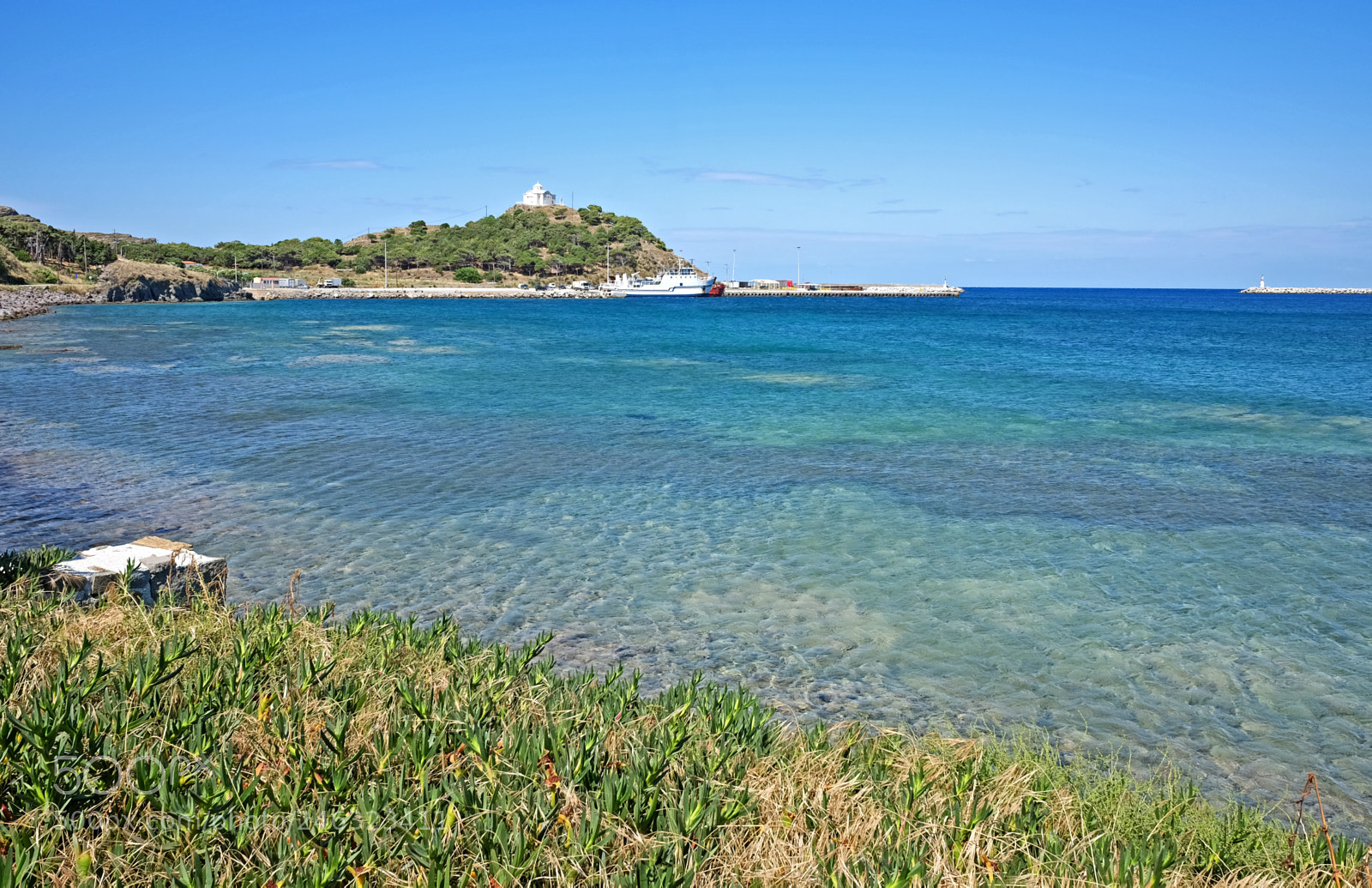 Fujifilm X70 sample photo. Myrina harbour view lemnos photography
