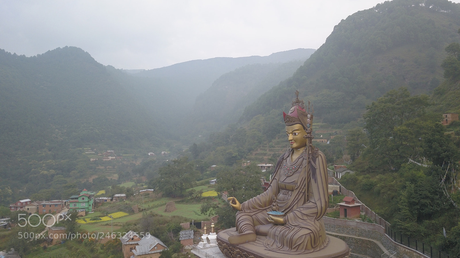 DJI FC220 sample photo. Tibetan monastery, kathmandu valley photography