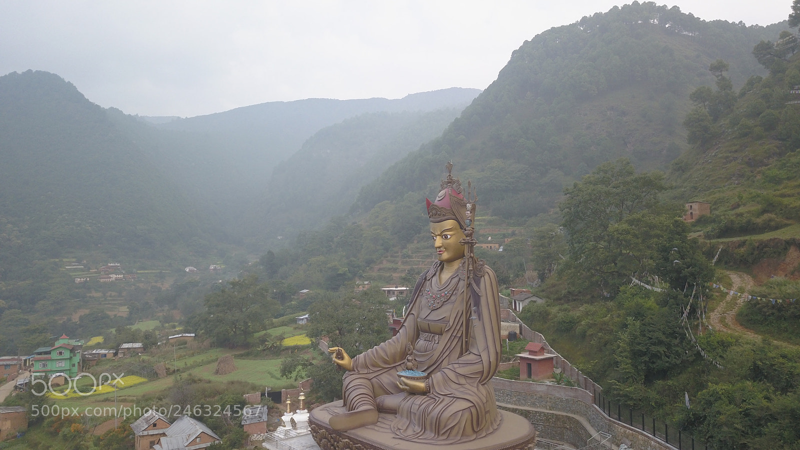 DJI FC220 sample photo. Tibetan monastery, kathmandu valley photography