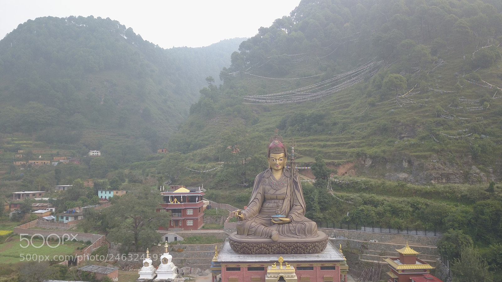 DJI FC220 sample photo. Tibetan monastery, kathmandu valley photography