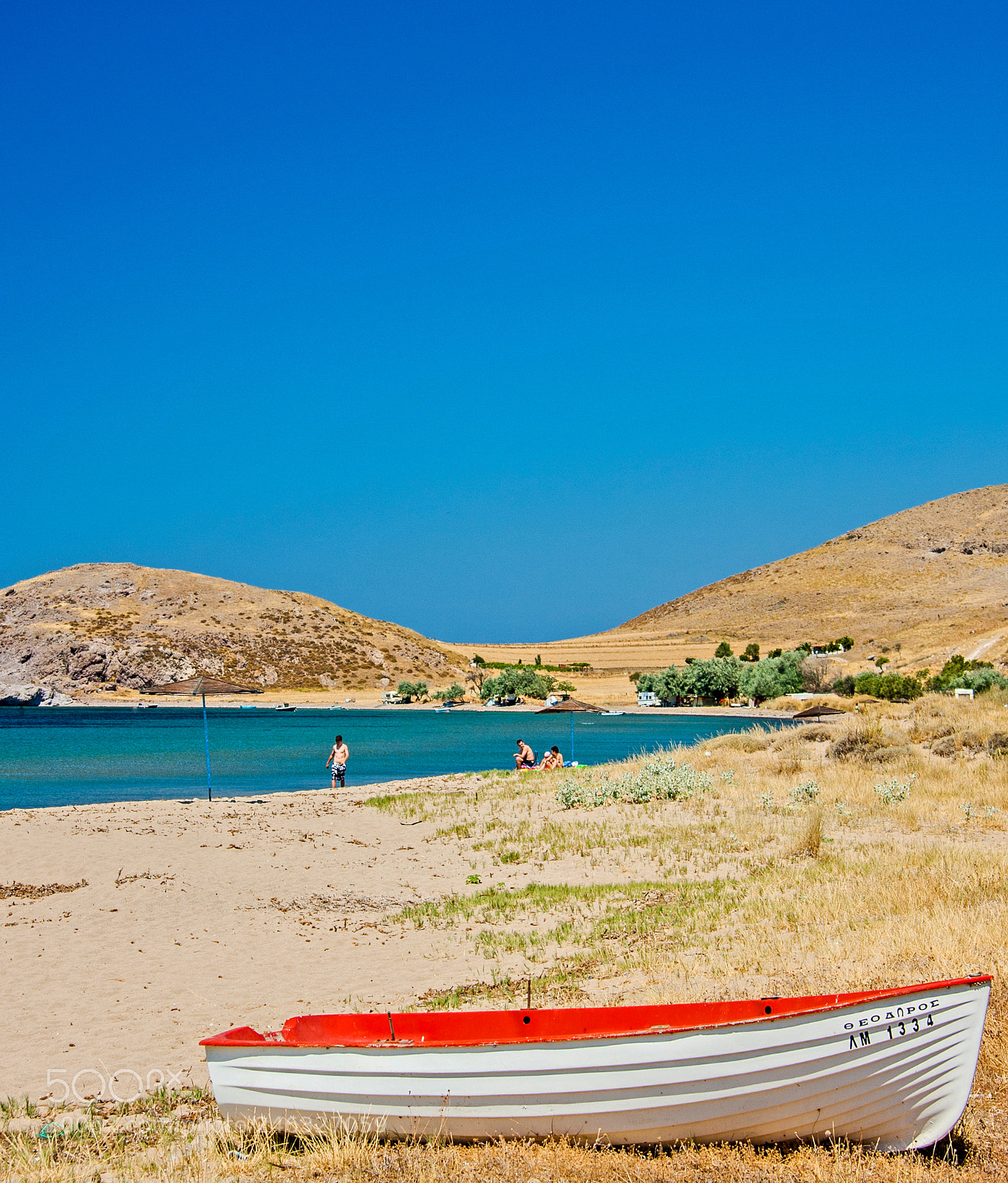 Canon EOS 40D sample photo. Quiet beach plati lemnos photography