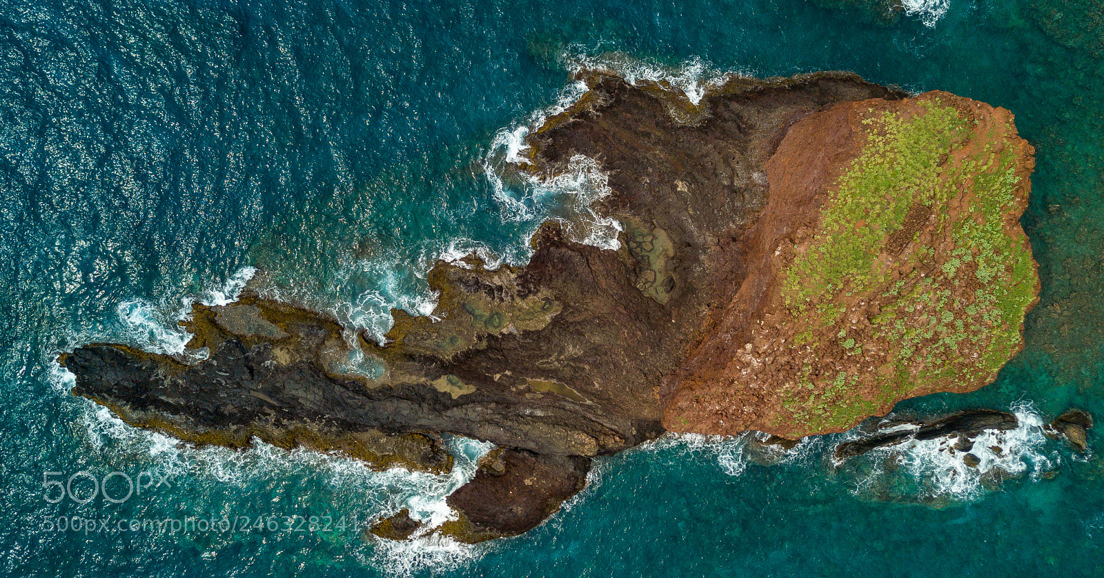 DJI FC220 sample photo. Puu pehe (sweetheart rock) photography