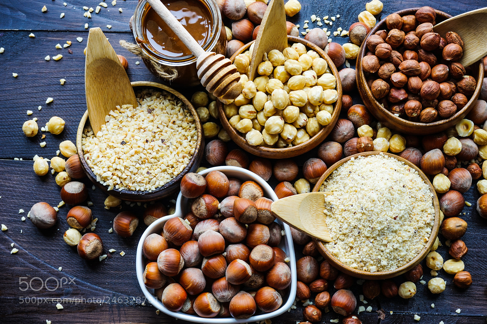 Sony a7 sample photo. Different types of nuts photography