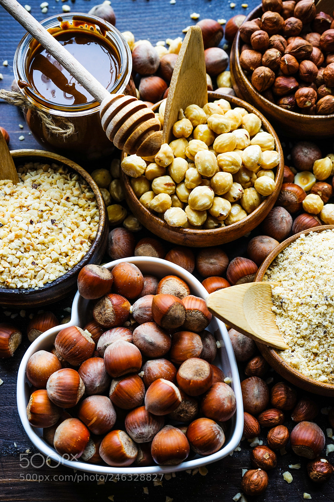 Sony a7 sample photo. Different types of nuts photography