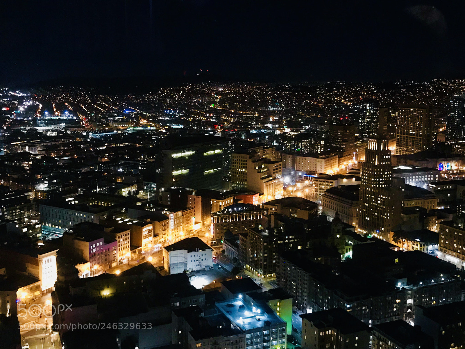 Apple iPhone 7 Plus sample photo. San francisco of night photography