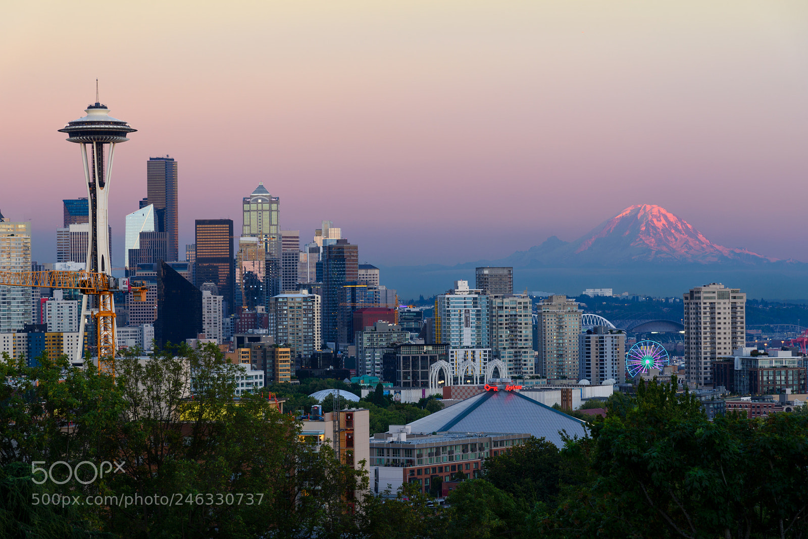 Nikon D610 sample photo. Seattle with mount rainier photography