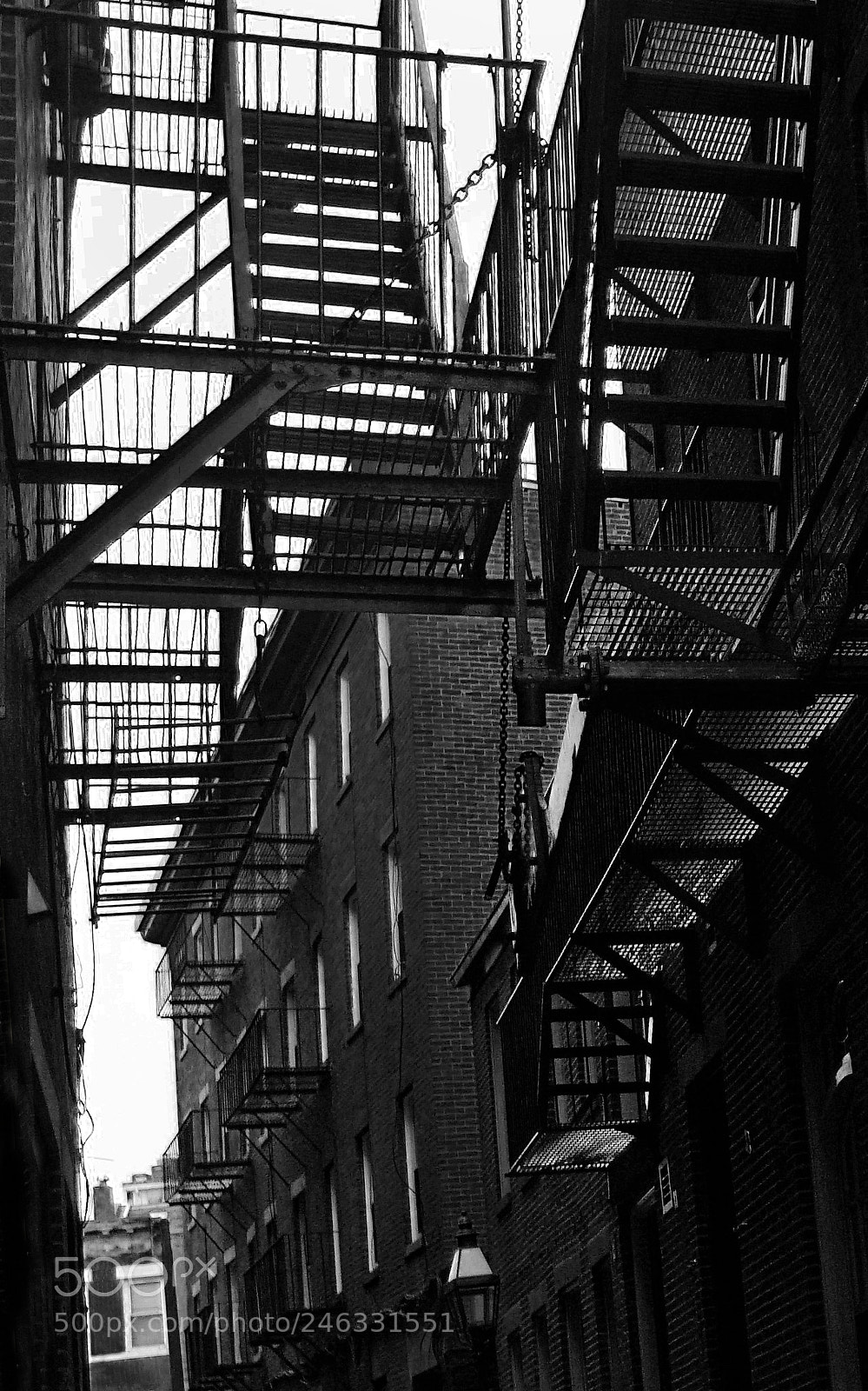 Sony a6500 sample photo. Fire escape alley bostons photography