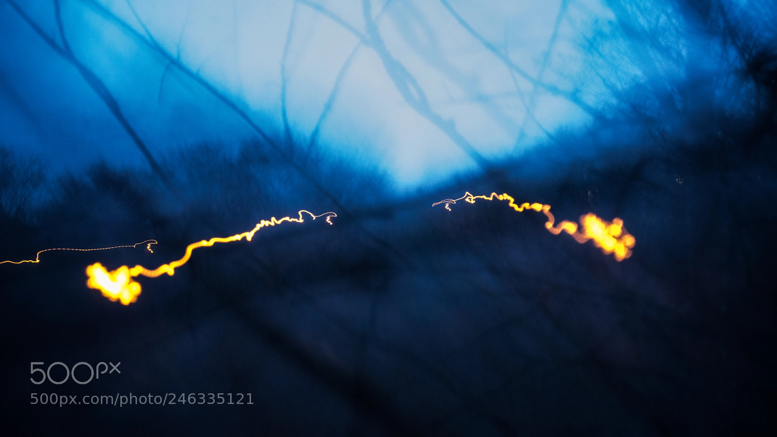 Sony a7 sample photo. Twin moving lights photography