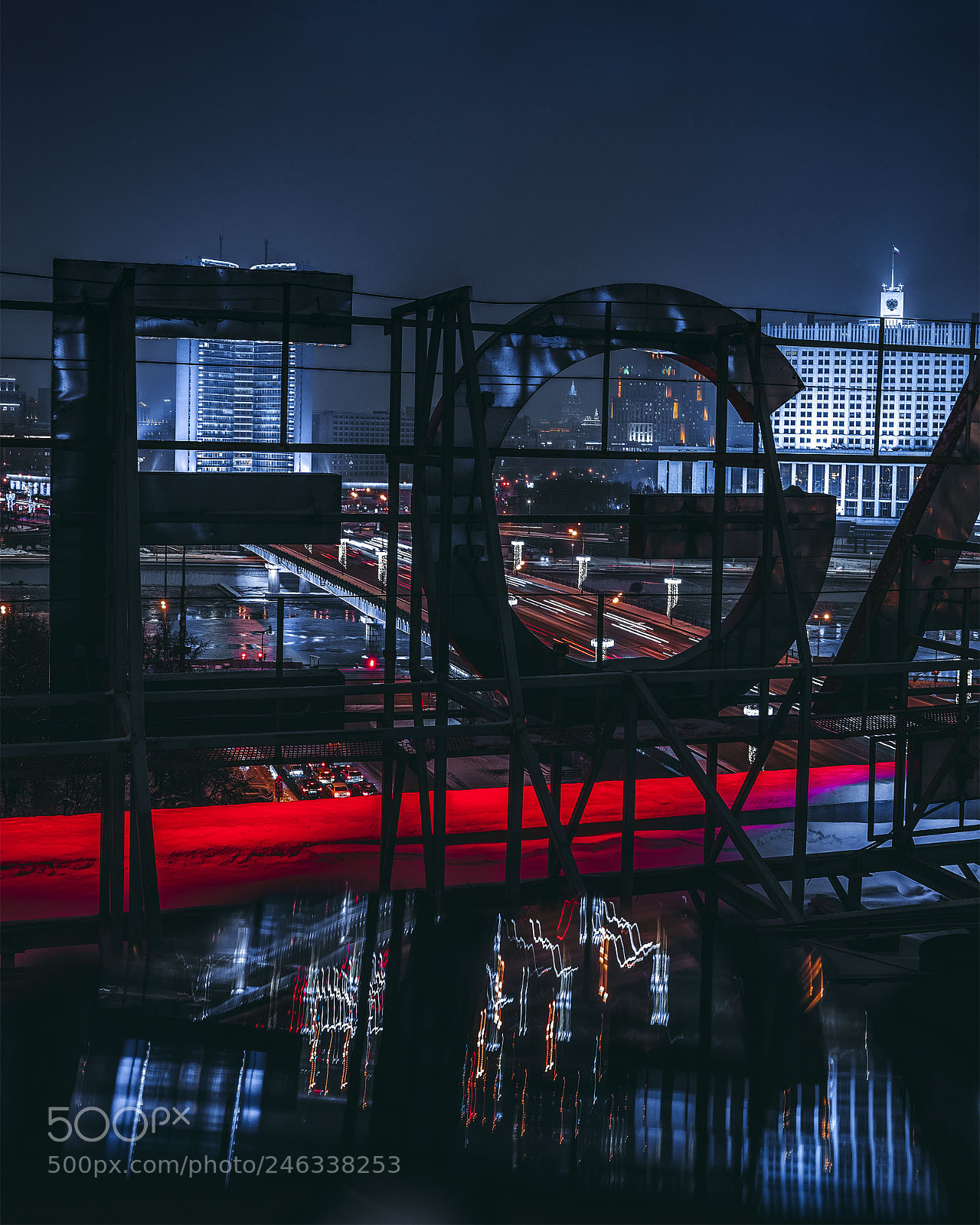 Sony a7R II sample photo. Night rooftop photography