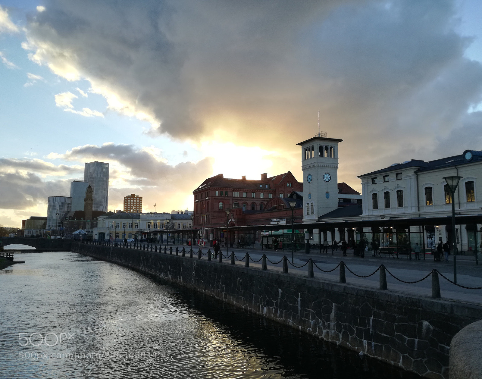 HUAWEI P9 LITE sample photo. Sunset over malmo photography