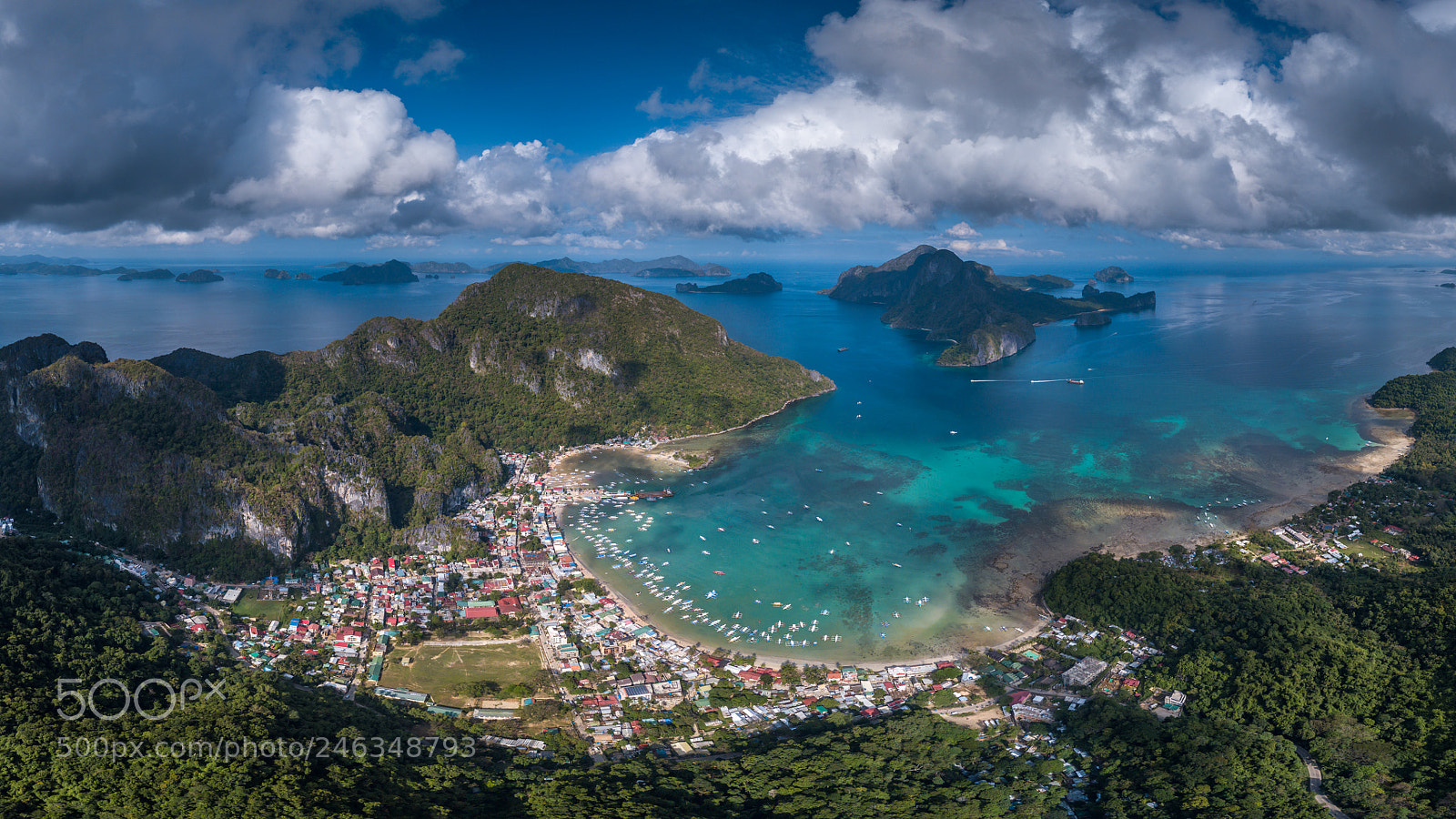 DJI FC220 sample photo. El nido town photography