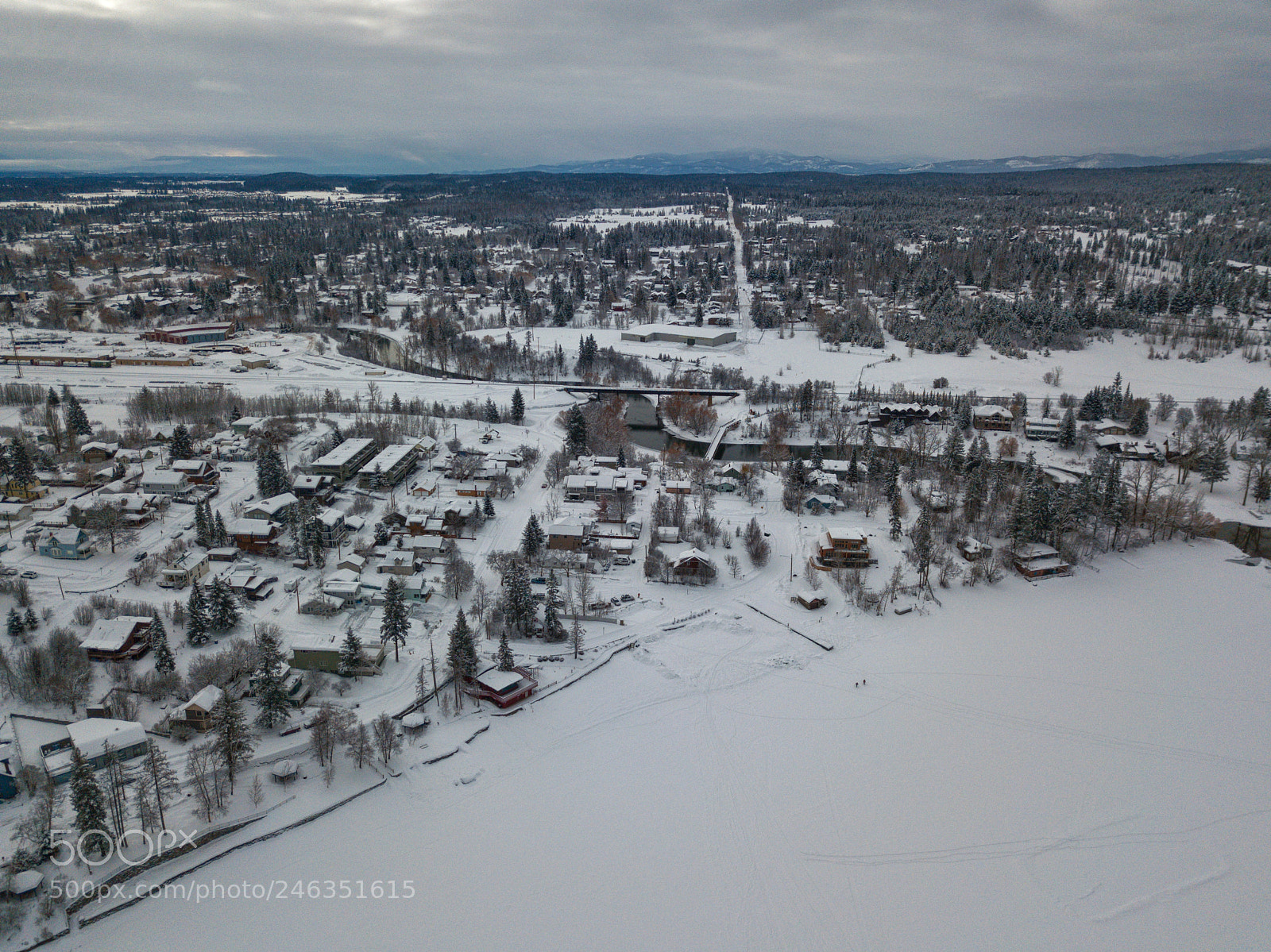 DJI FC220 sample photo. Little town of whitefish photography