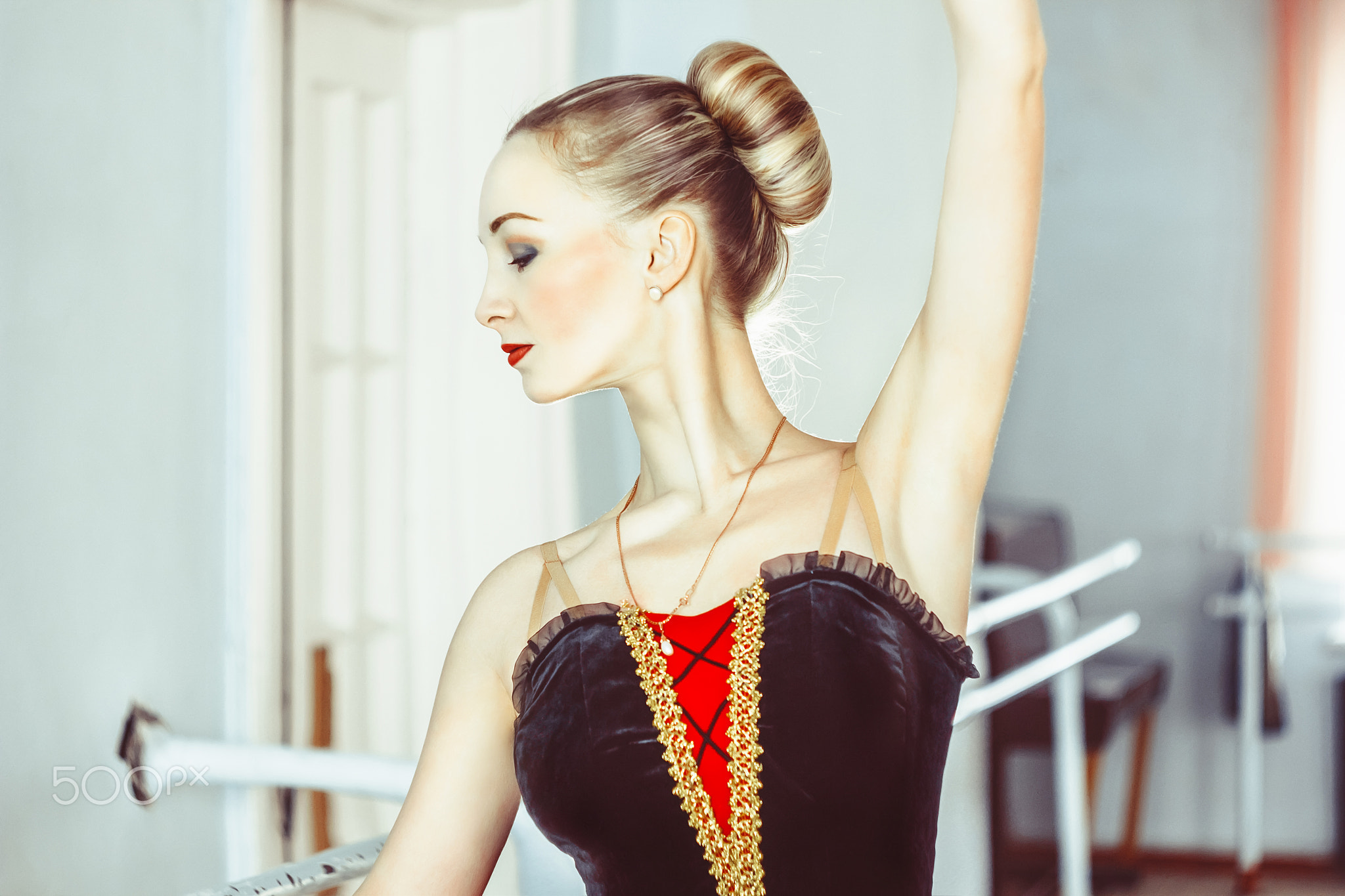 ballerina in the ballet hall