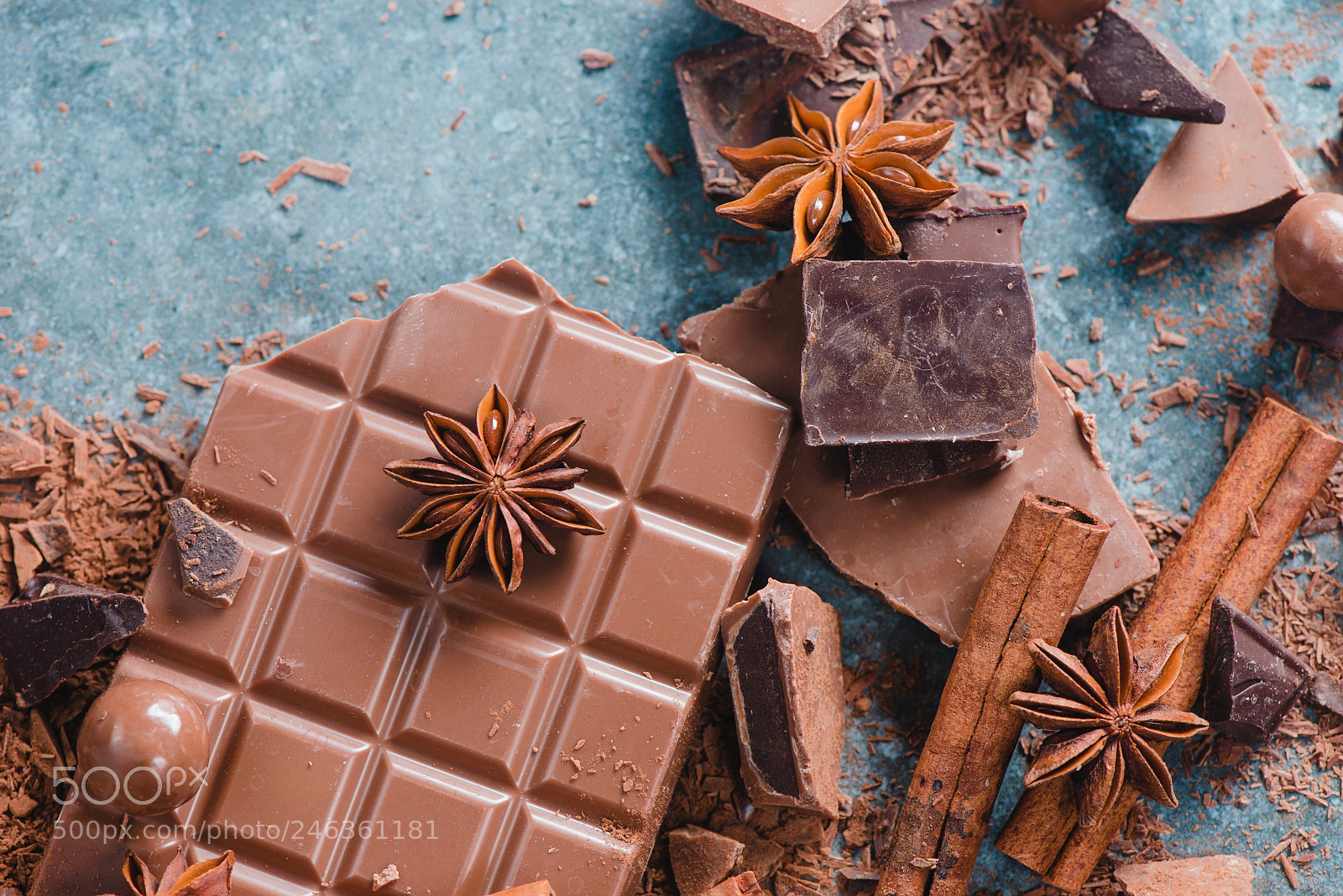 Nikon D800 sample photo. Chocolate pieces with spices photography
