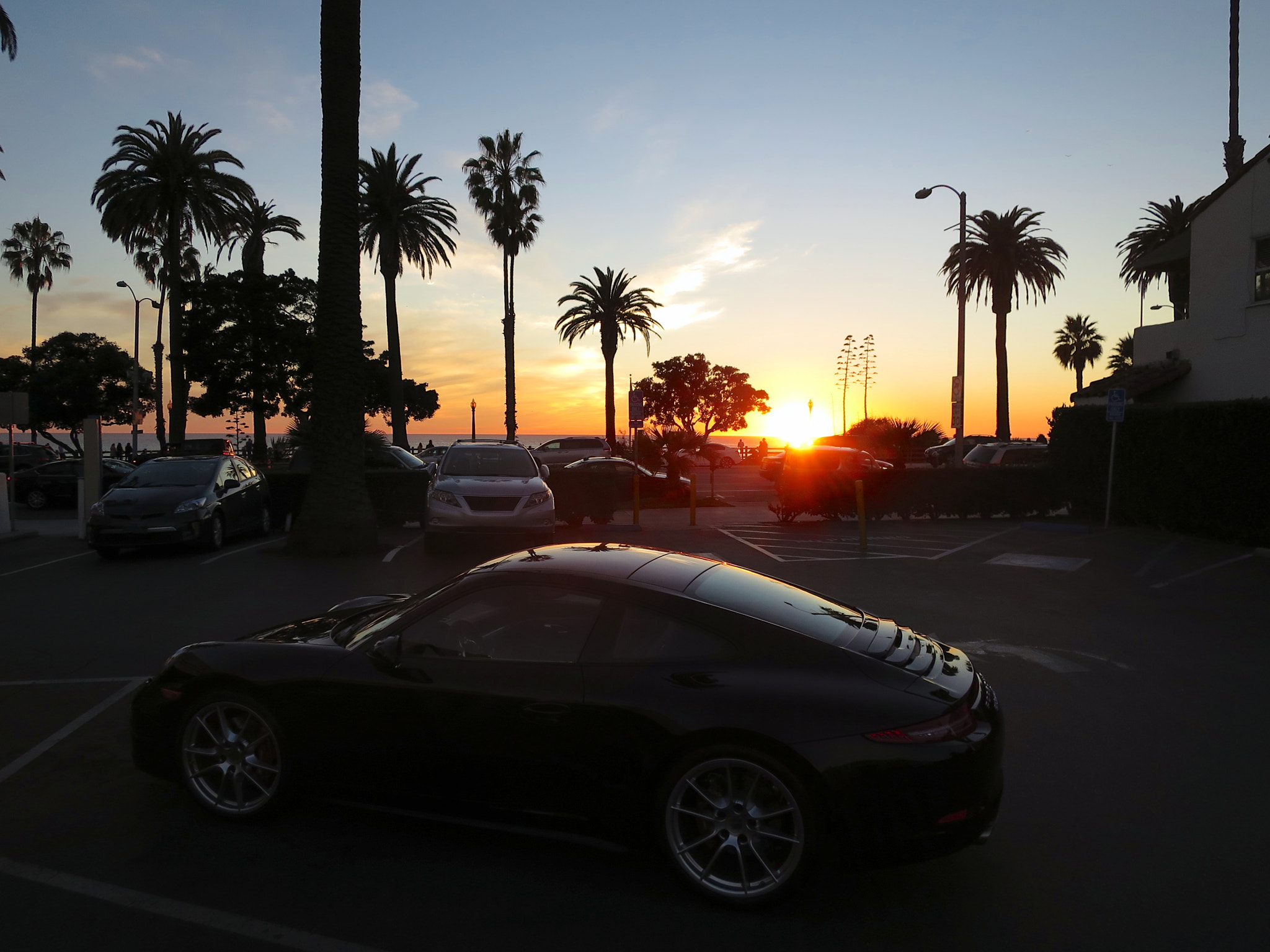 Canon PowerShot S120 sample photo. Porsche 911 and a santa monica sunset photography